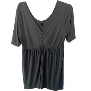 Torrid Liquid Knit Stretch Peplum olive green top size 2X
